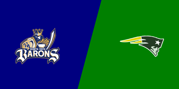 Bonita Vista High School vs. Patrick Henry High School